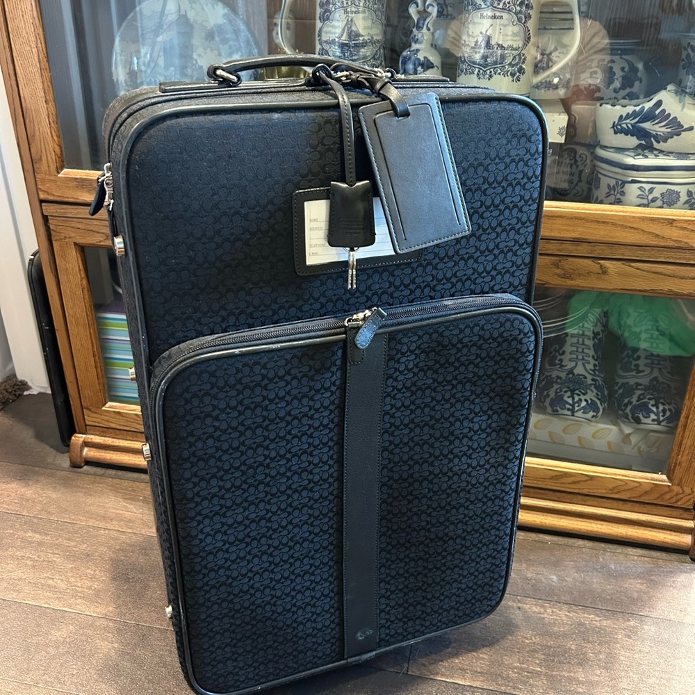 Coach Signature Black luggage suitcase